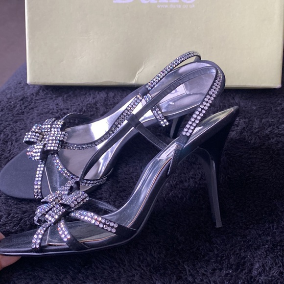 Beautiful black rhinestones evening dress sandals - Picture 3 of 3